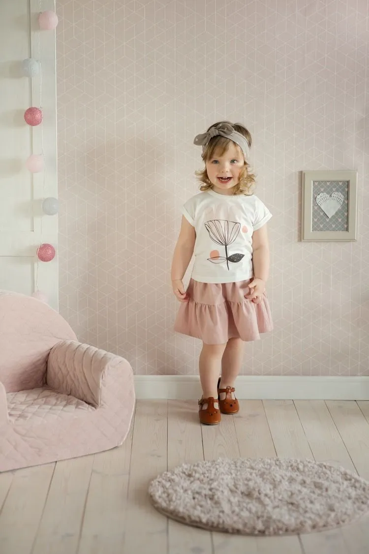 Camiseta corta para niña colección Tiny Flowers