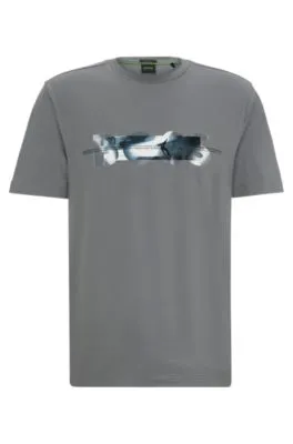 Camiseta de algodón con ilustración de skate