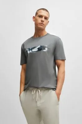 Camiseta de algodón con ilustración de skate