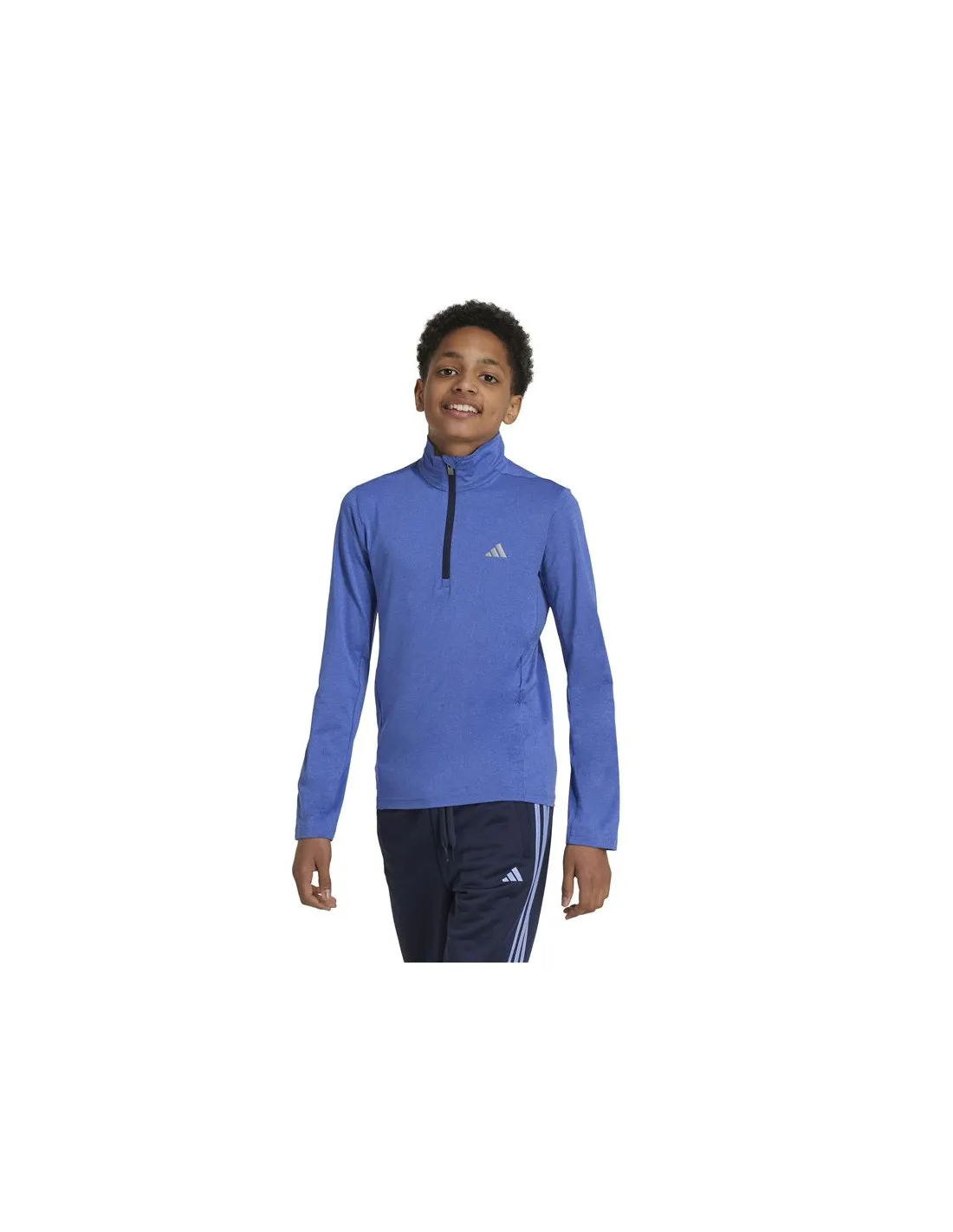 Camiseta de Fitness adidas Training Aeroready 1/2 Zip Longsleeve Infantil Azul