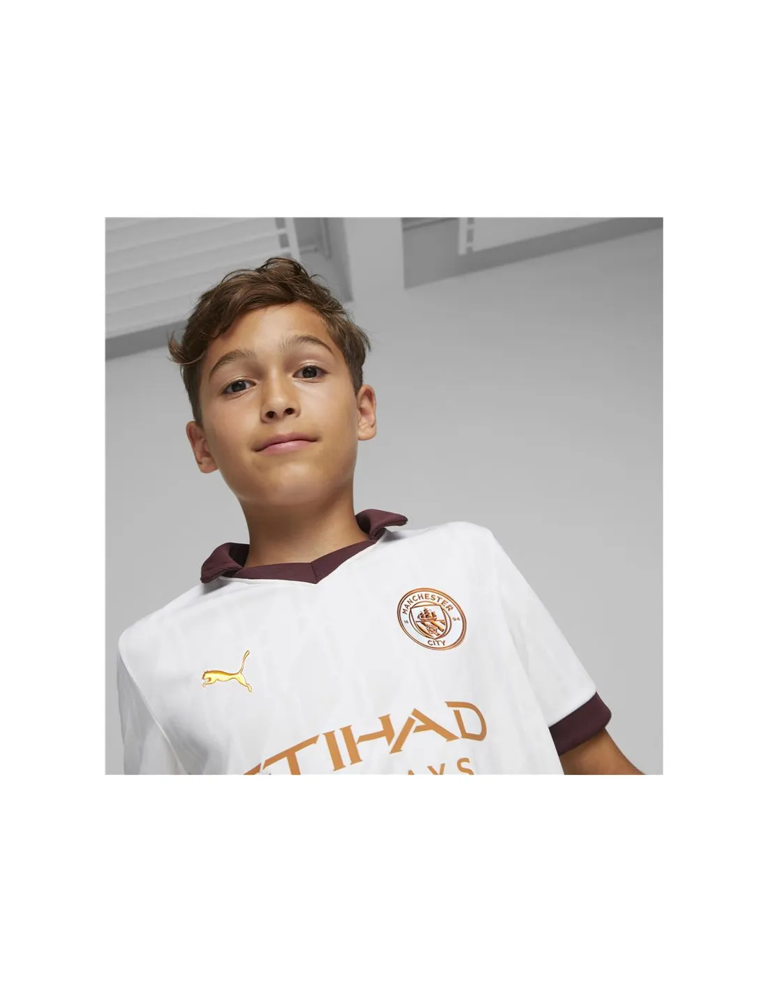Camiseta de Fútbol Puma Manchester City Away Rep Infantil Blanco