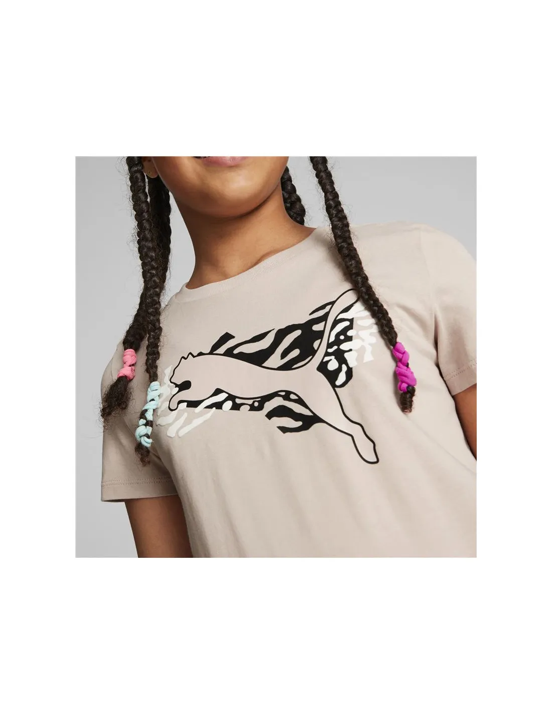 Camiseta de manga corta Puma Alpha Niña Pink