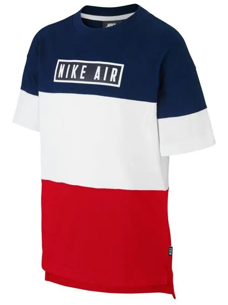 camiseta nike air marino/rojo niño