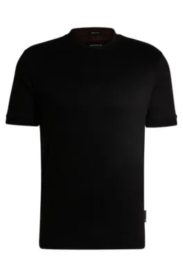 Camiseta Porsche x BOSS de algodón mercerizado con detalle especial de la marca