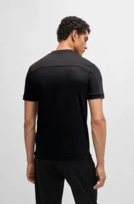 Camiseta Porsche x BOSS de algodón mercerizado con detalle especial de la marca