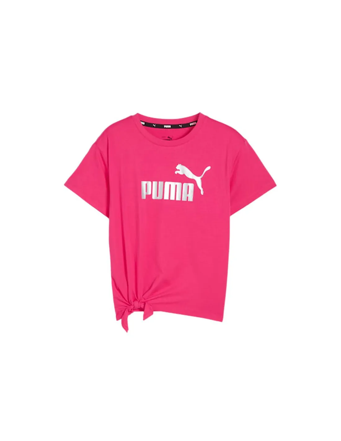 Camiseta Puma Essentials+ Knotted Rosa Infantil