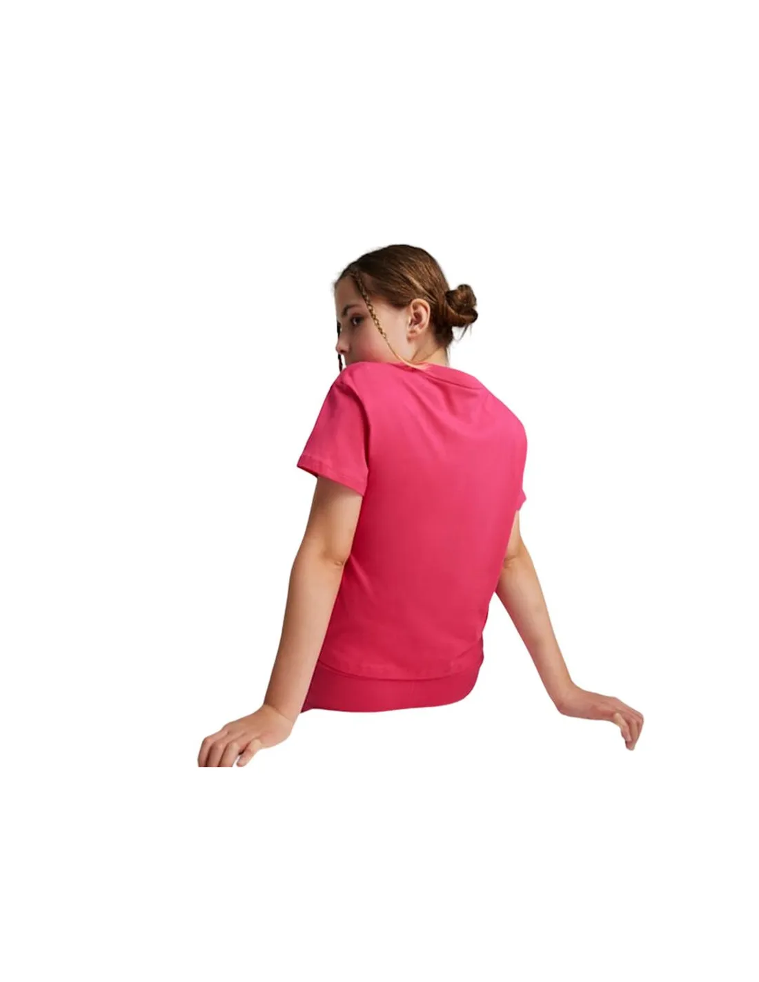 Camiseta Puma Essentials+ Knotted Rosa Infantil