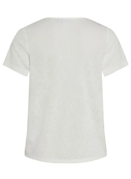 CAMISETA VILA VIAMER VNECK BLANCO PARA MUJER