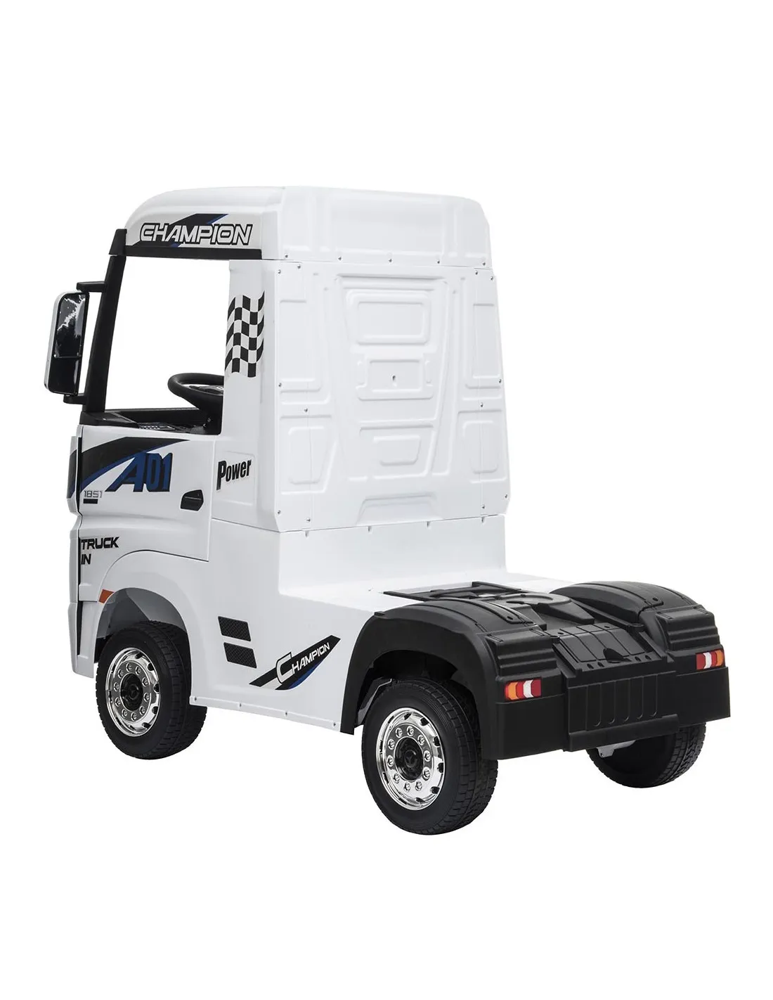 Camión eléctrico Mercedes Actros blancopara niños