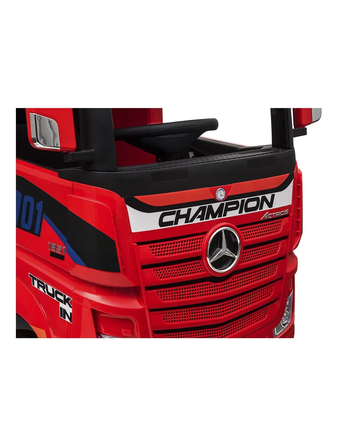 Camión eléctrico Mercedes Actros rojo para niños