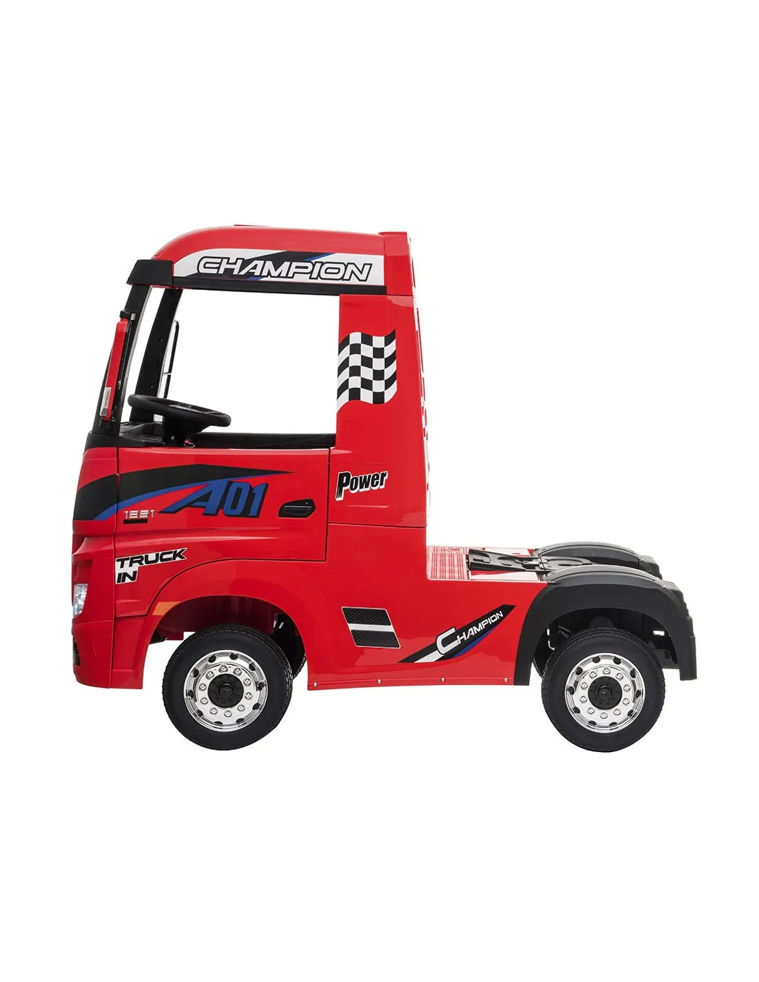Camión eléctrico Mercedes Actros rojo para niños