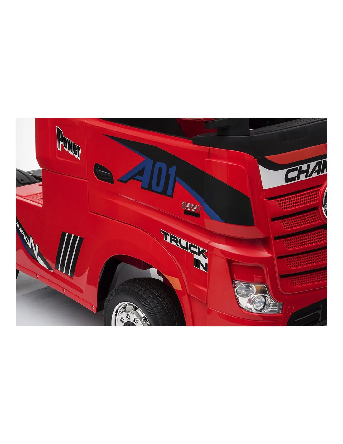 Camión eléctrico Mercedes Actros rojo para niños