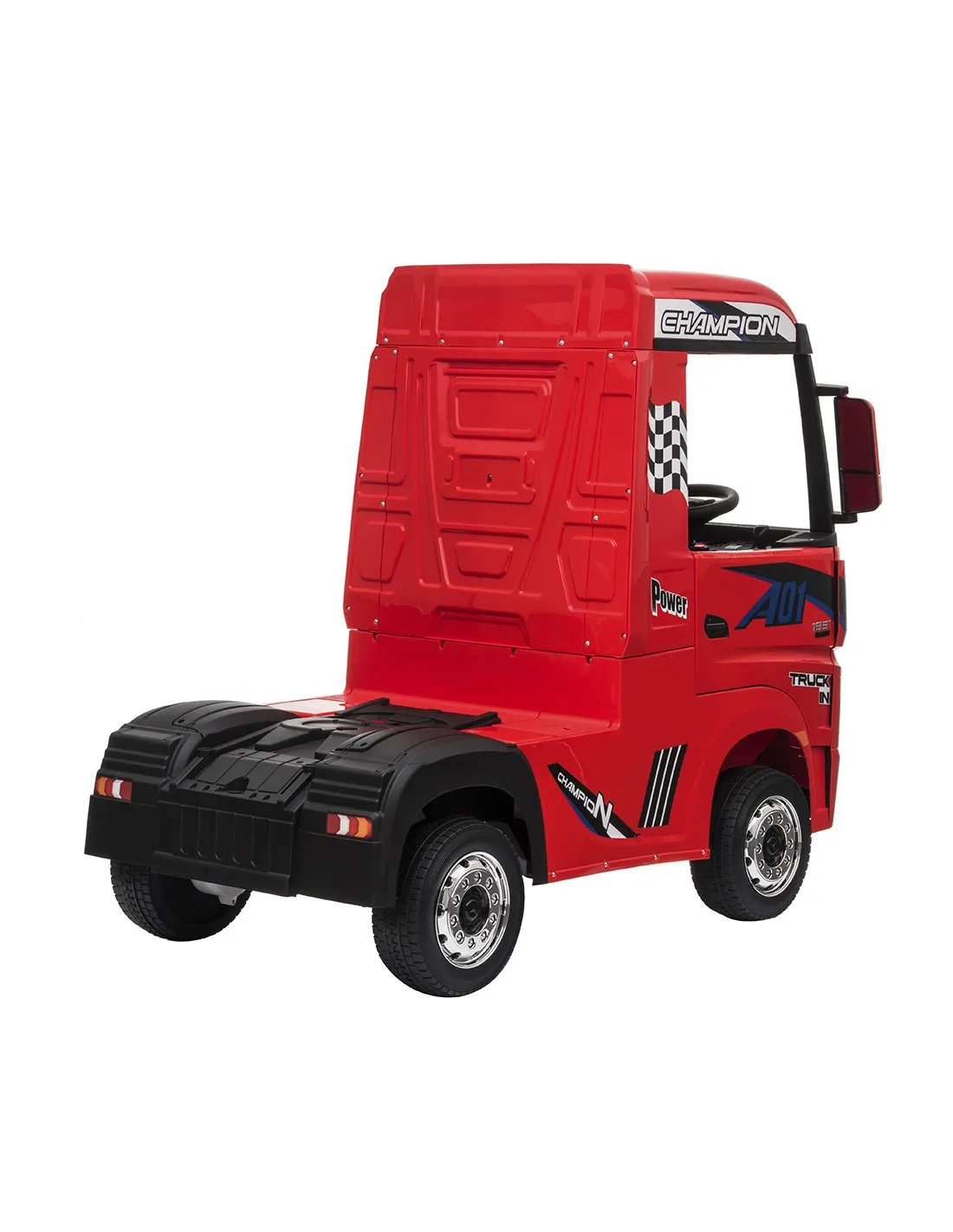Camión eléctrico Mercedes Actros rojo para niños