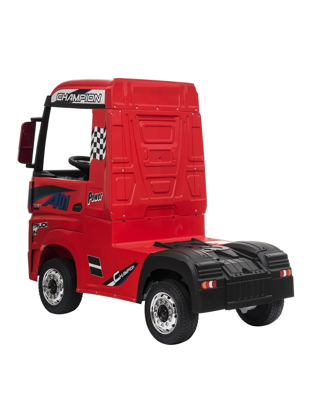 Camión eléctrico Mercedes Actros rojo para niños