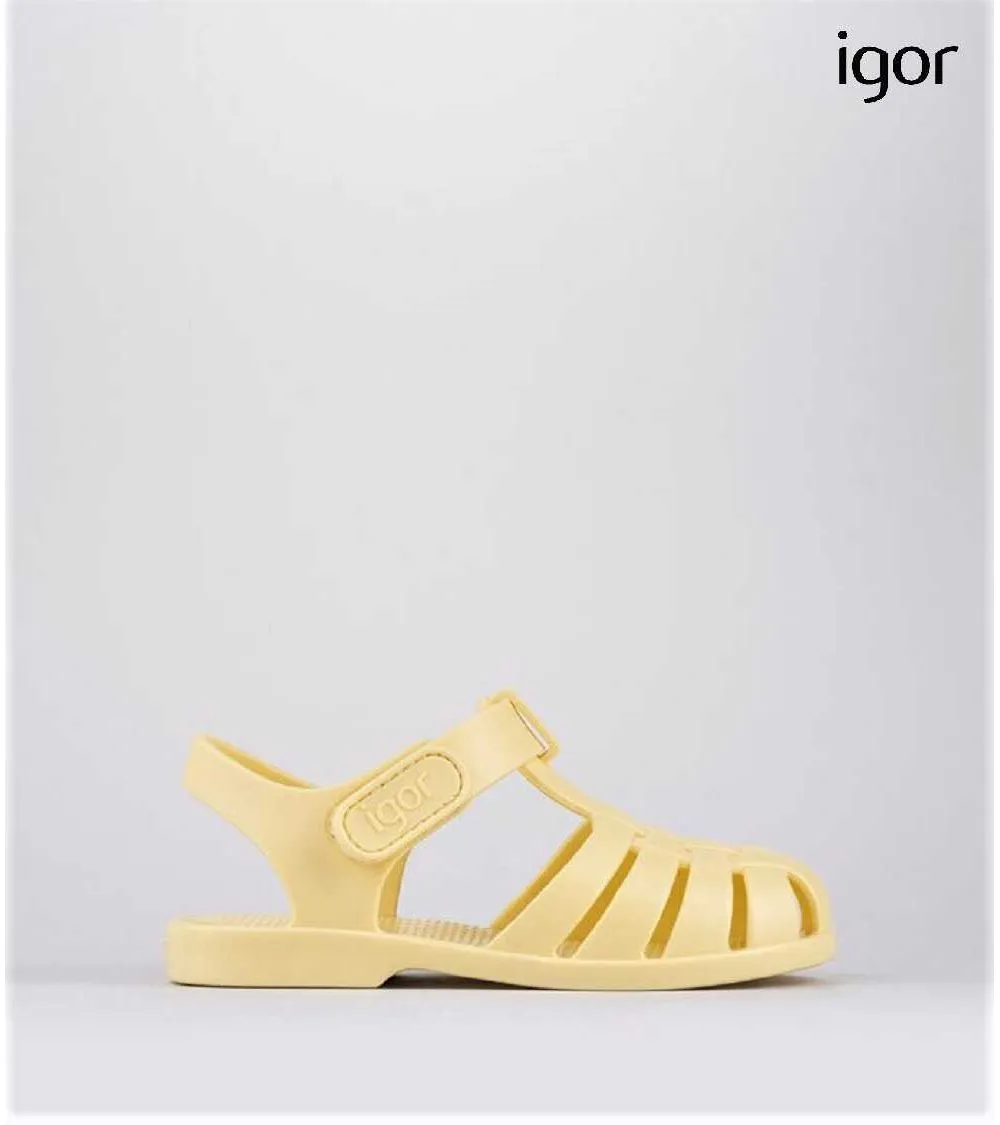 CANGREJERA PLAYA IGOR VELCRO CLÁSICA AMARILLO VAINILLA