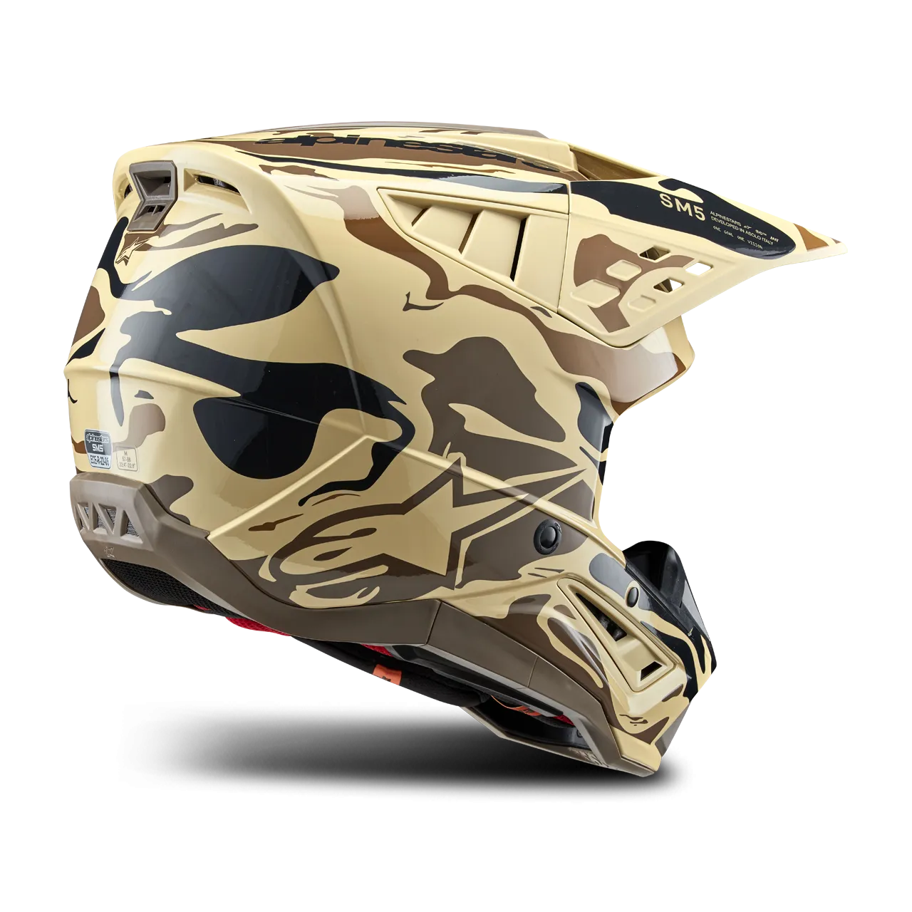 Casco de Cross Alpinestars SM5 Mineral Marrón Canguro