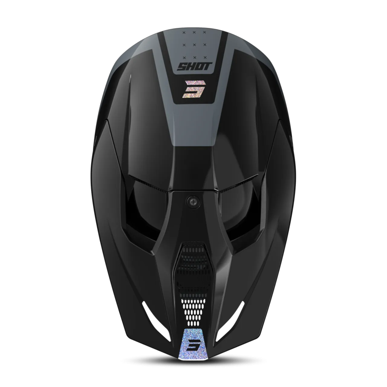 Casco de Cross Shot Furious League Holográfico Purpurina Brillante