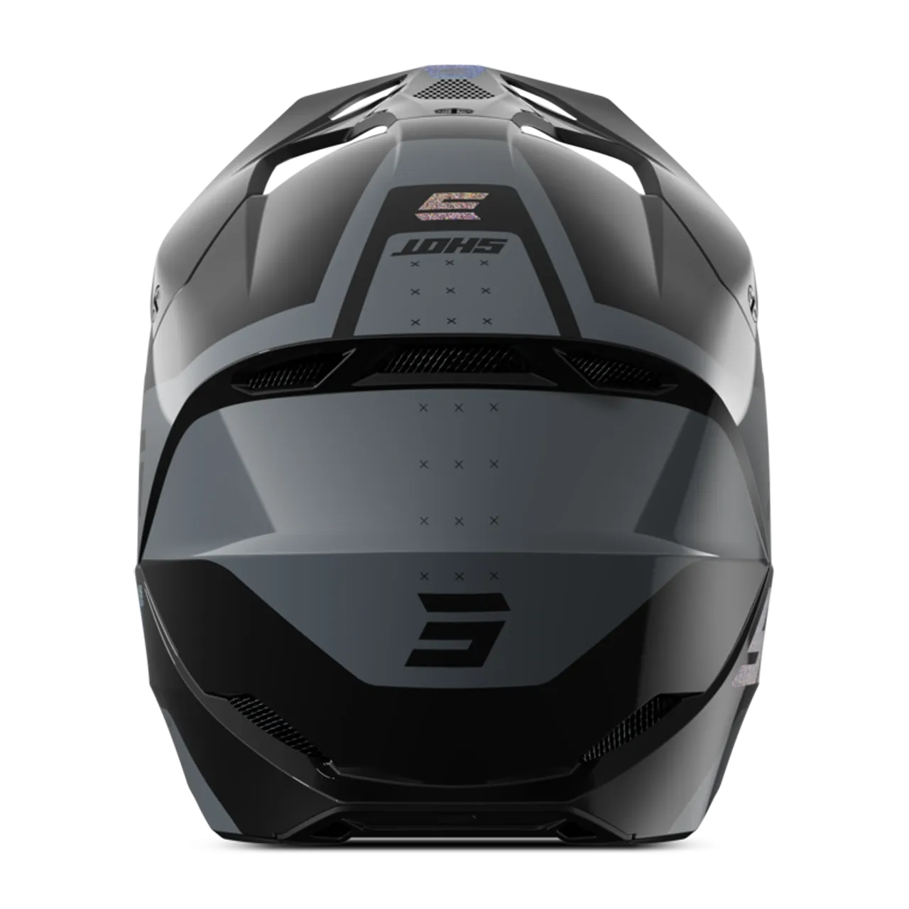 Casco de Cross Shot Furious League Holográfico Purpurina Brillante