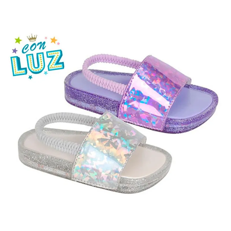 Chanclas playa niña con luces