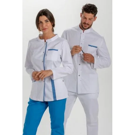 Chaqueta contraste azul