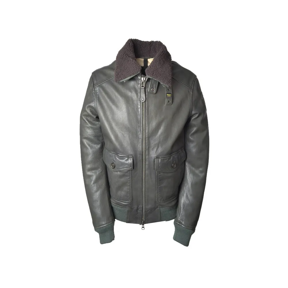 Chaqueta de Piel Blauer WBLUL01101 Color Marrón Oscuro