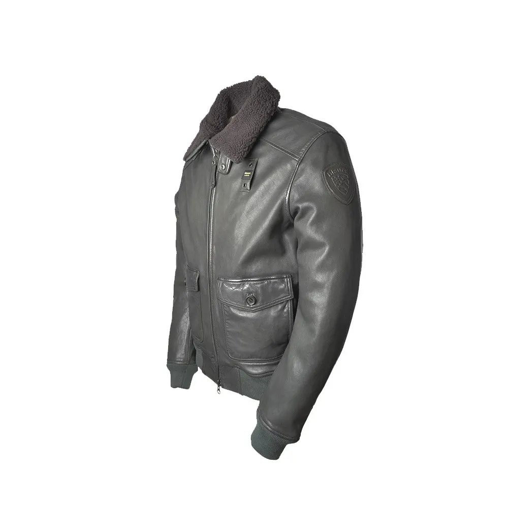 Chaqueta de Piel Blauer WBLUL01101 Color Marrón Oscuro