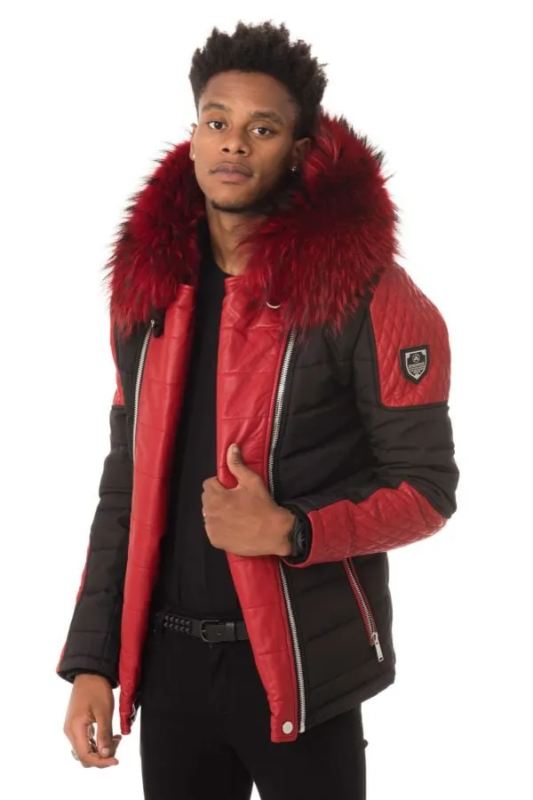 Chaqueta Hombre Horspist Carlton Noir/Rouge Col Rouge 