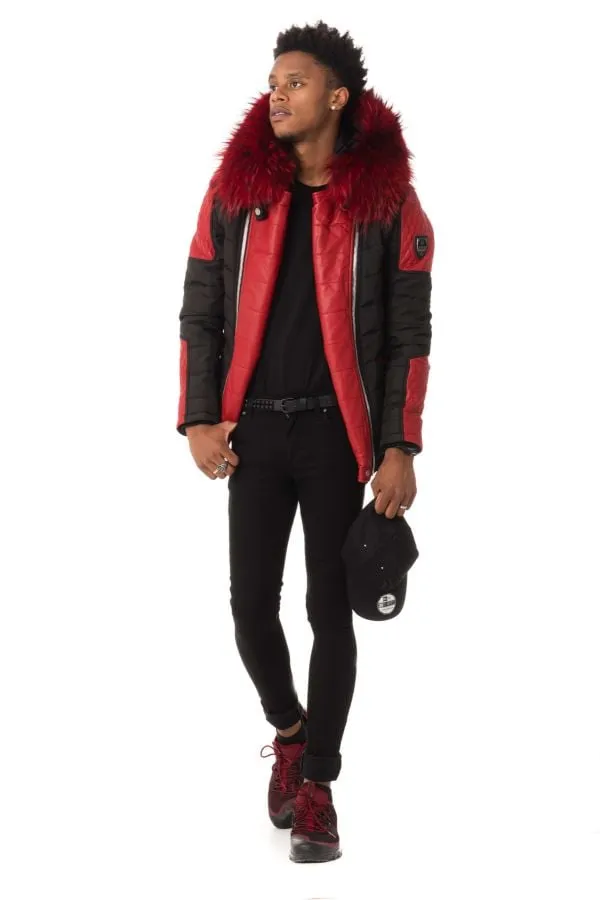 Chaqueta Hombre Horspist Carlton Noir/Rouge Col Rouge 