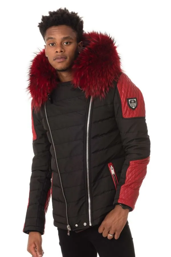 Chaqueta Hombre Horspist Carlton Noir/Rouge Col Rouge 