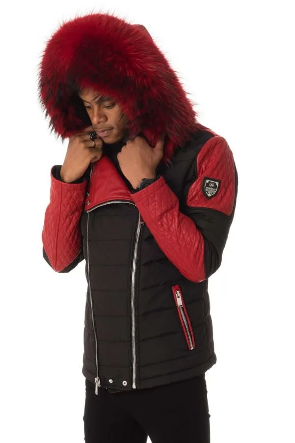 Chaqueta Hombre Horspist Carlton Noir/Rouge Col Rouge 