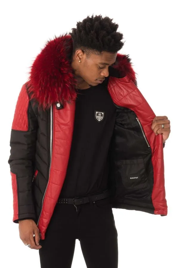 Chaqueta Hombre Horspist Carlton Noir/Rouge Col Rouge 