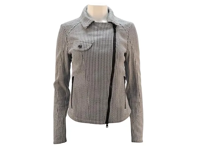 Chaqueta Perforada Drome de Cuero Gris 