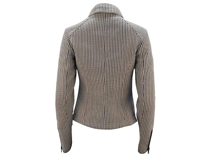 Chaqueta Perforada Drome de Cuero Gris 