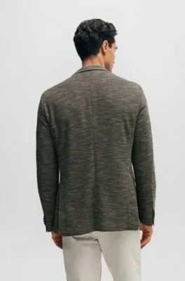 Chaqueta regular fit en punto elástico con microestampado