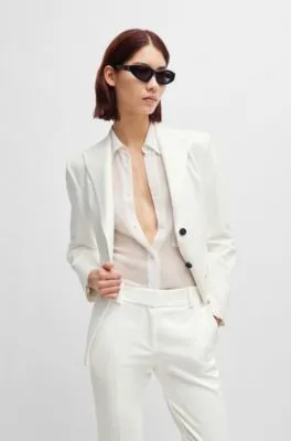 Chaqueta slim fit de tejido elástico