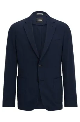 Chaqueta slim fit en punto técnico elástico