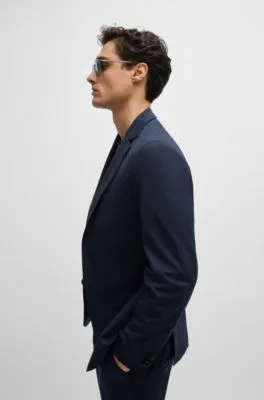 Chaqueta slim fit en punto técnico elástico