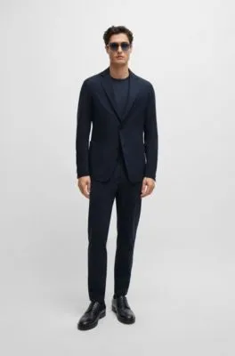 Chaqueta slim fit en punto técnico elástico