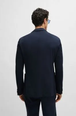 Chaqueta slim fit en punto técnico elástico