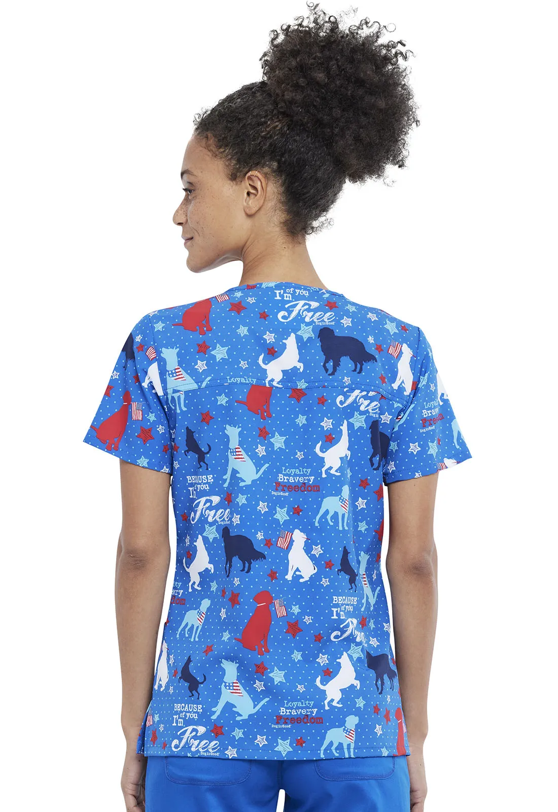 CHEROKEE VNECK PRINT TOP IN BECAUSE OF YOU I'M FREE