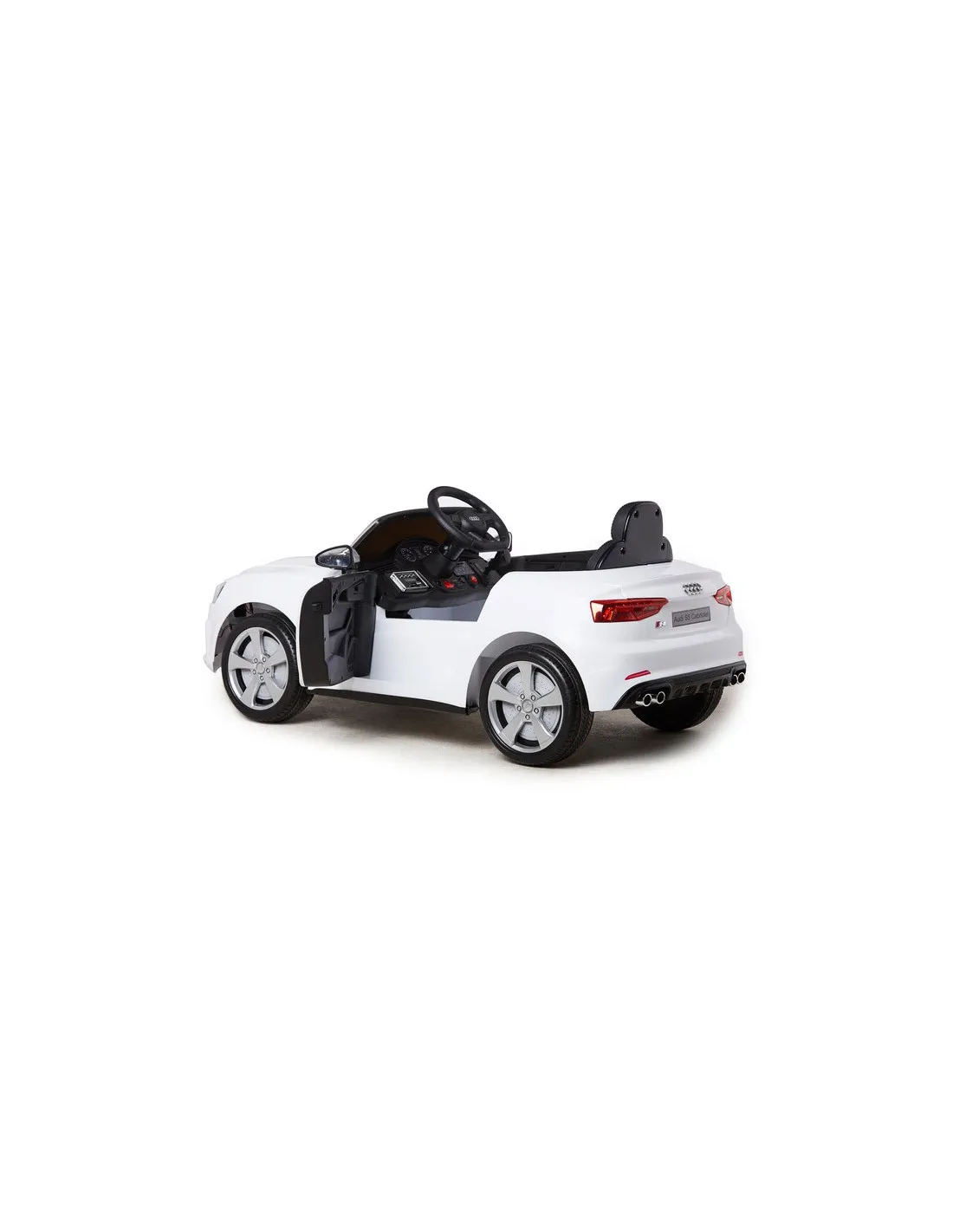 Coche eléctrico radio control Audi S5 blanco