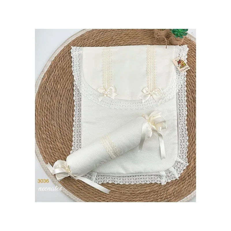 Colcha Capazo bebé y Caramelo