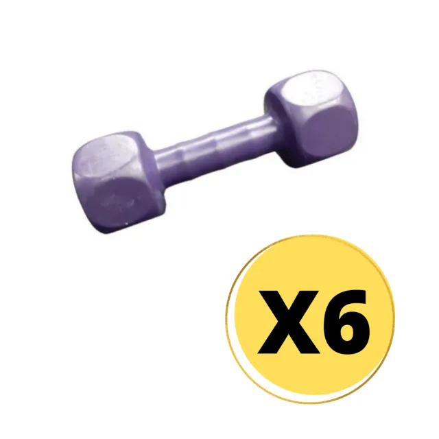 COMO GYM! 6 MANCUERNAS PLASTICAS 2 KG C/U  30323