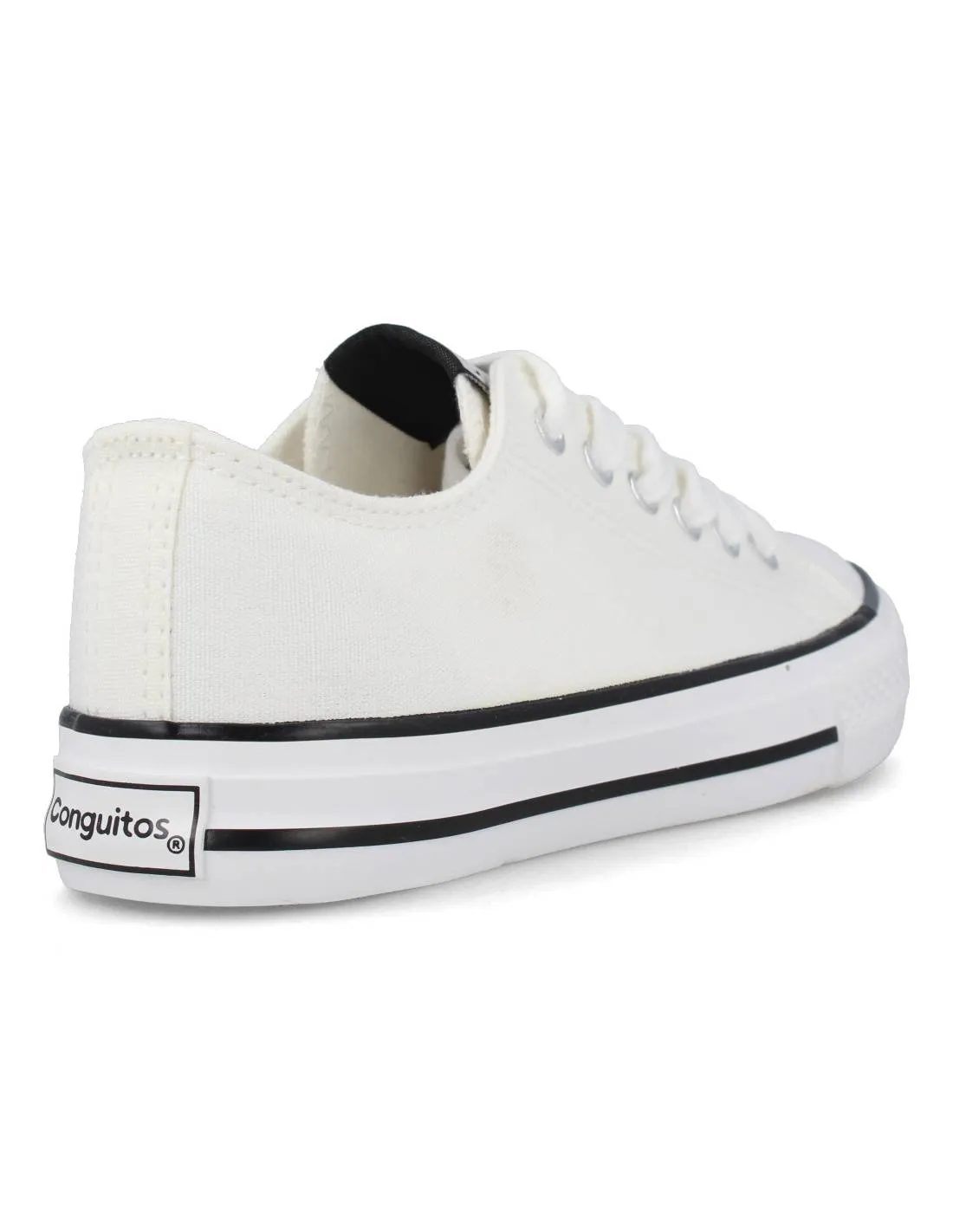 CONGUITOS  BASKET BAJA KIDS LONA BLANCO