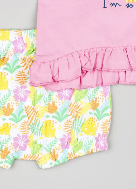 Conjunto Bebe Niña Estampado Con volantes