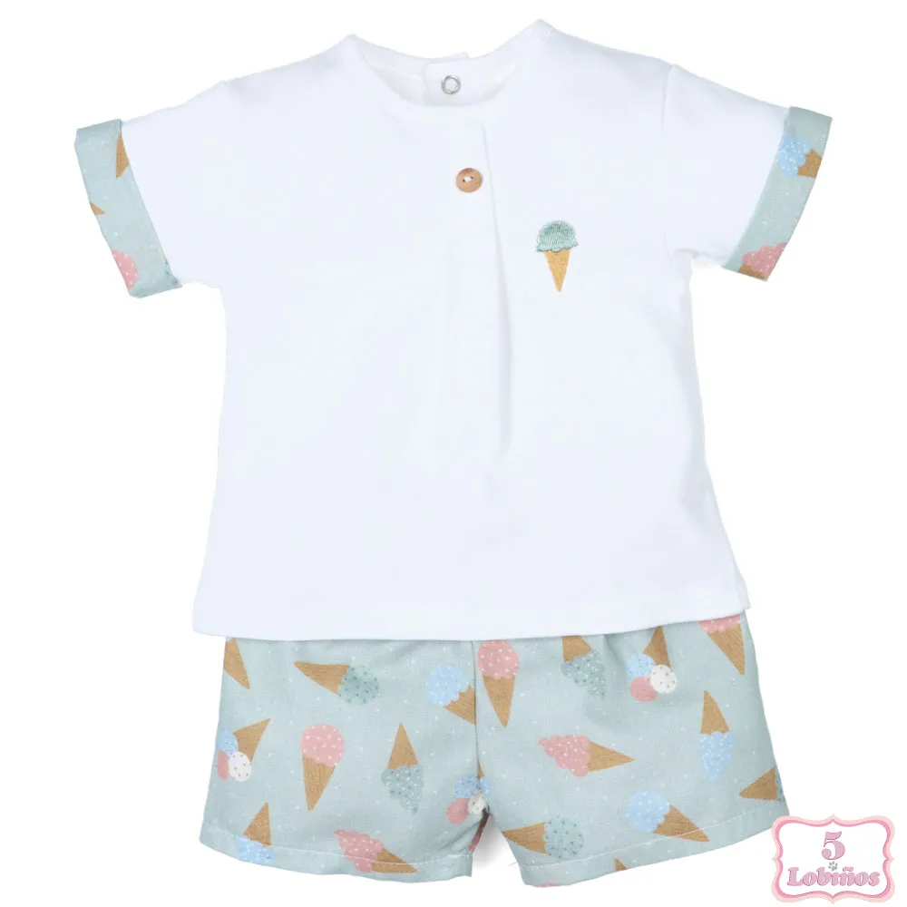 CONJUNTO BEBÉ NIÑO HELADOS Popys