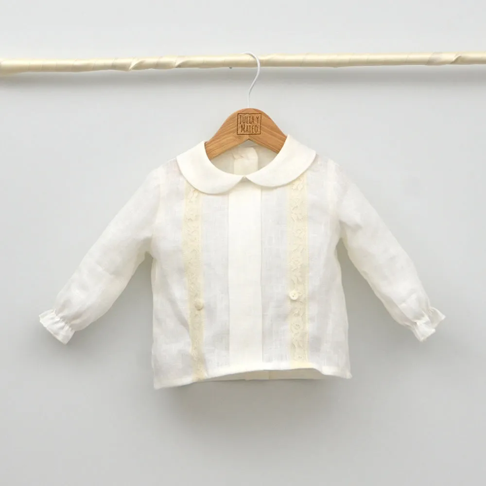 Conjunto bebé lino Martín manga larga