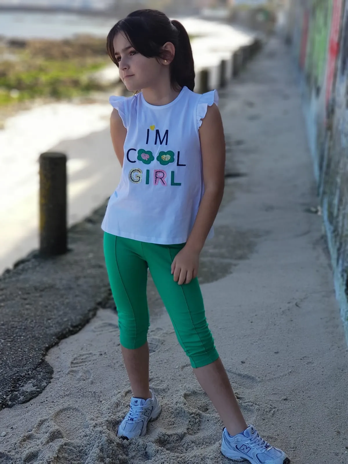 Conjunto Leggins Verde Niña Sonhos
