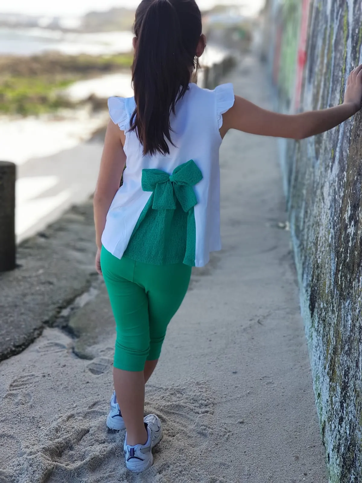 Conjunto Leggins Verde Niña Sonhos