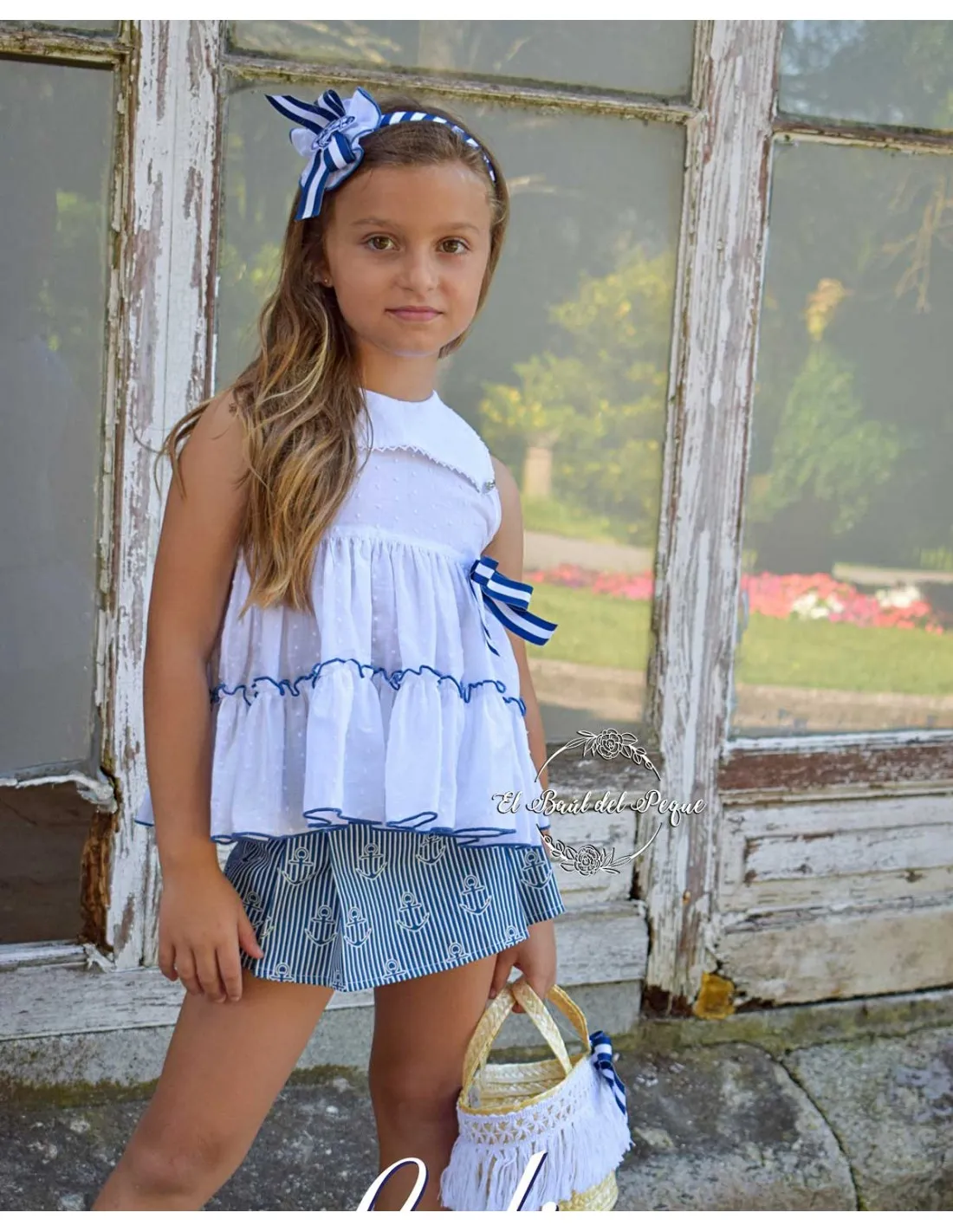 Conjunto Niña Blusón y Falda Pantalón Lolittos Colección Titanic